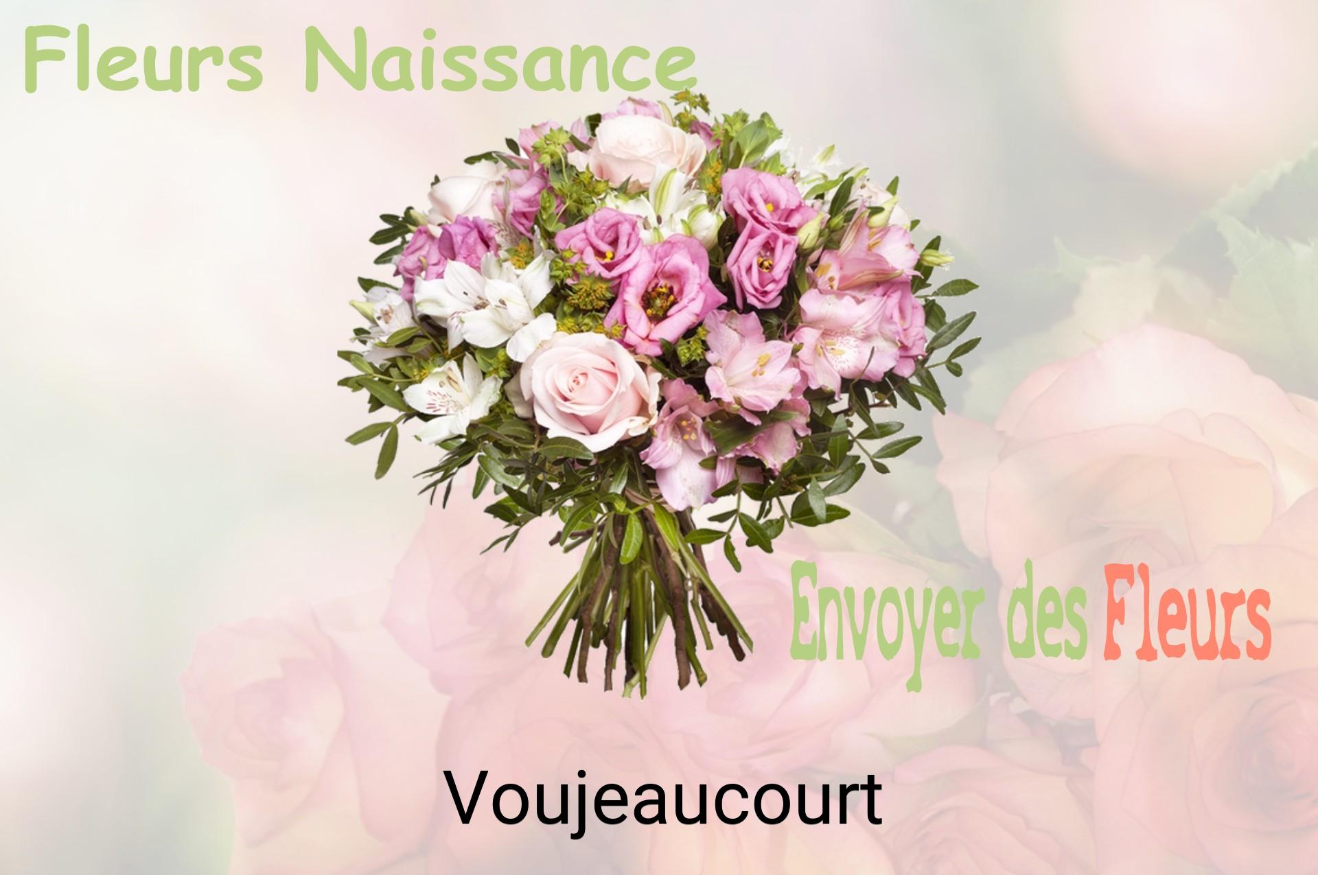 Bouquet de fleurs de naissance livré à Voujeaucourt