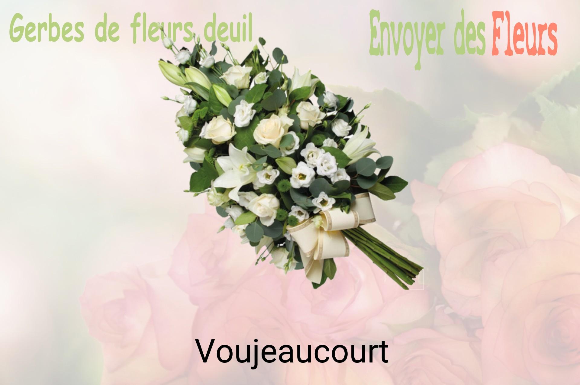 Gerbe de fleurs de deuil livrée à Voujeaucourt